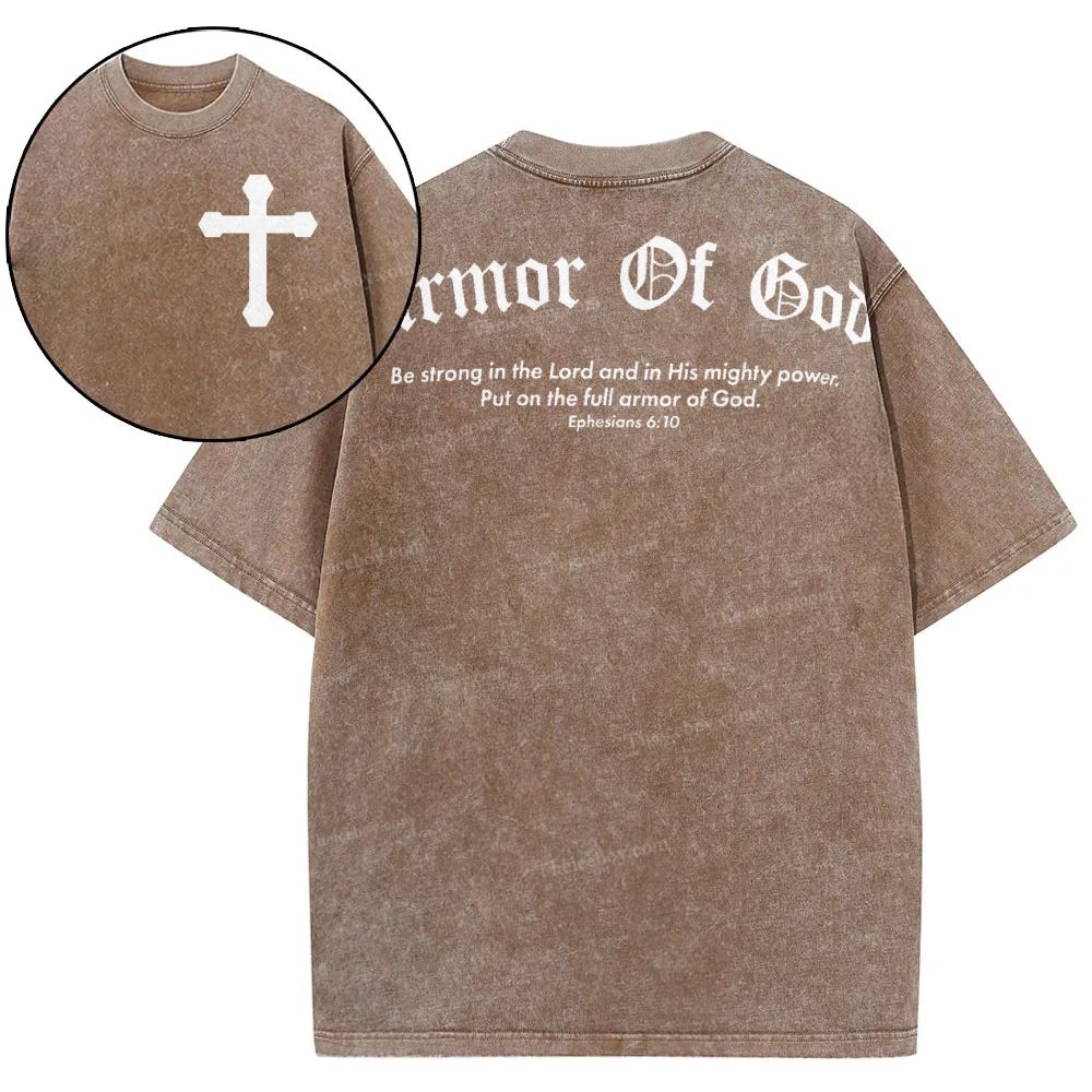 Armor Of God Snowflake Vintage Washed T-Shirt