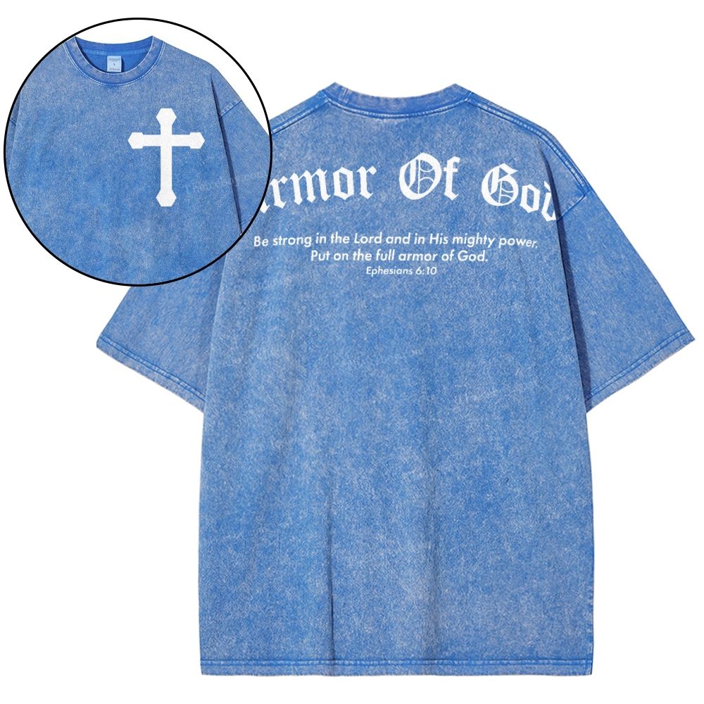 Armor Of God Snowflake Vintage Washed T-Shirt