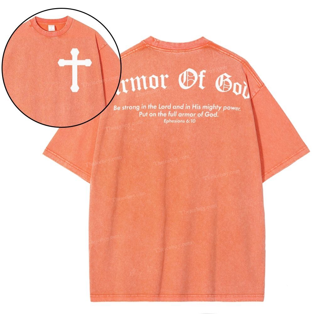 Armor Of God Snowflake Vintage Washed T-Shirt