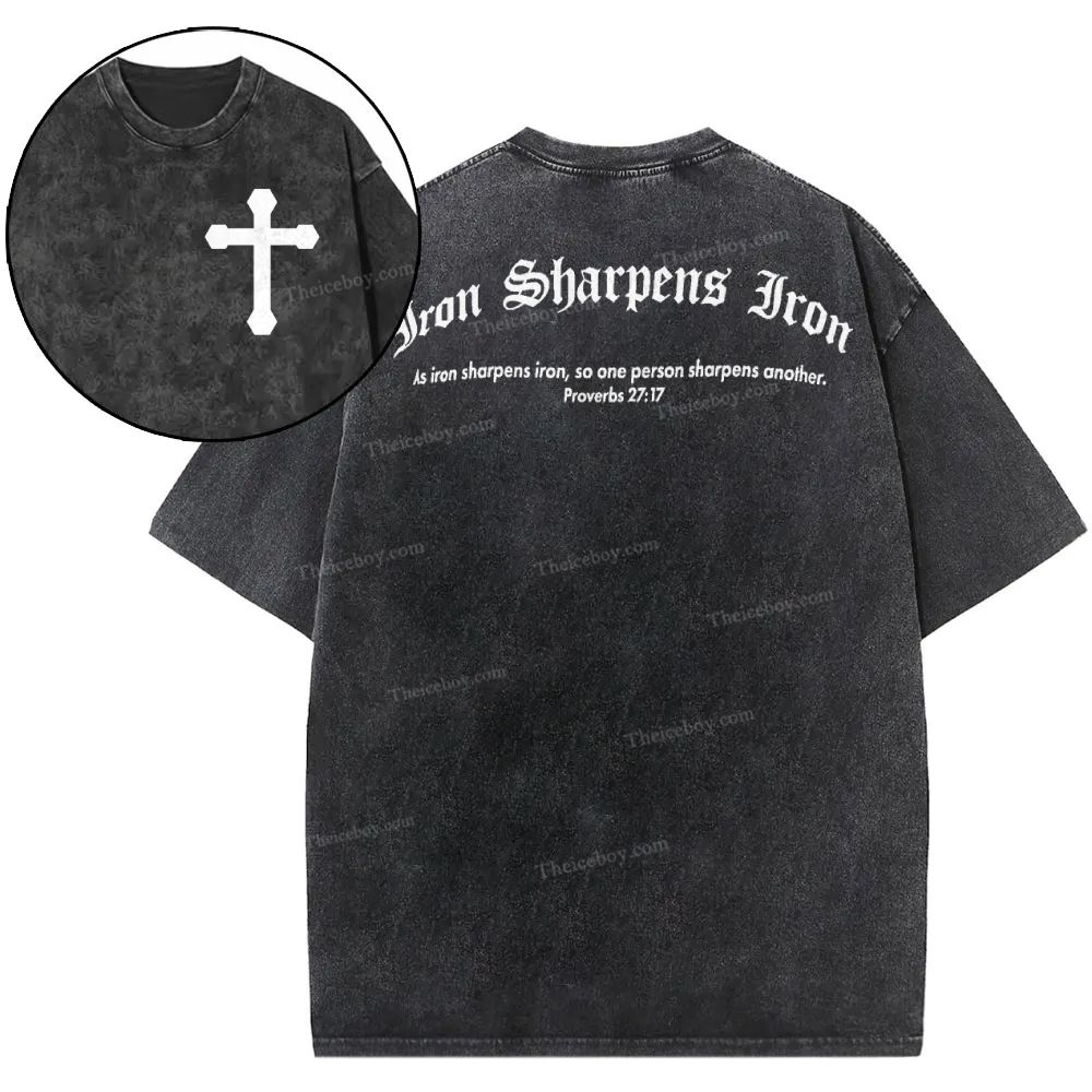 Iron Sharpens Iron Snowflake Vintage Washed T-Shirt