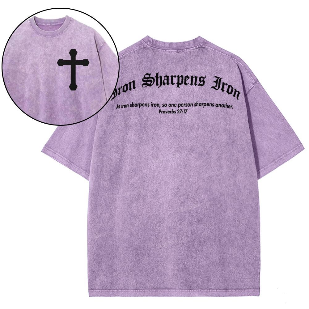 Iron Sharpens Iron Snowflake Vintage Washed T-Shirt