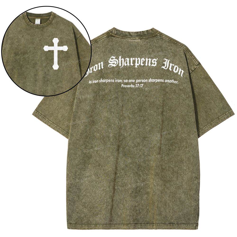 Iron Sharpens Iron Snowflake Vintage Washed T-Shirt