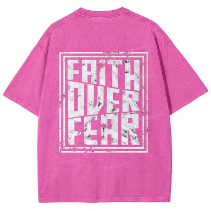 Faith Over Fear Snowflake Vintage Washed T-Shirt