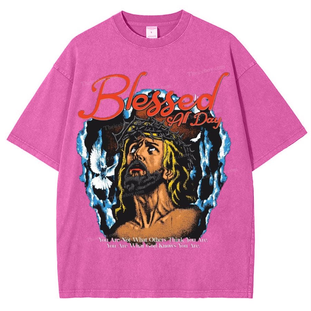 Blessed All Day Snowflake Vintage Washed T-Shirt