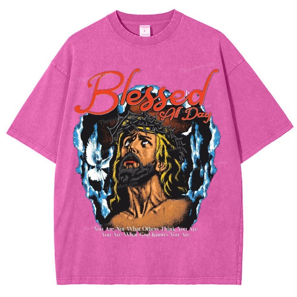 Blessed All Day Snowflake Vintage Washed T-Shirt