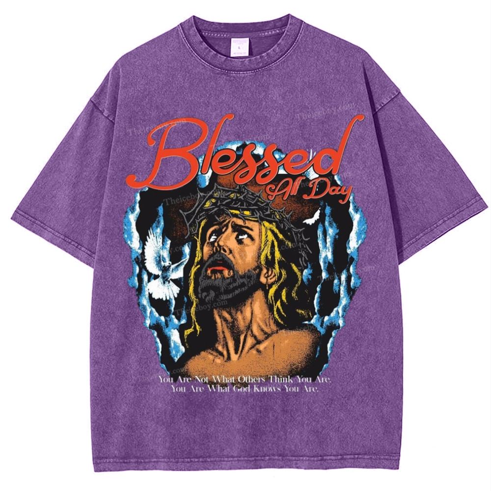 Blessed All Day Snowflake Vintage Washed T-Shirt