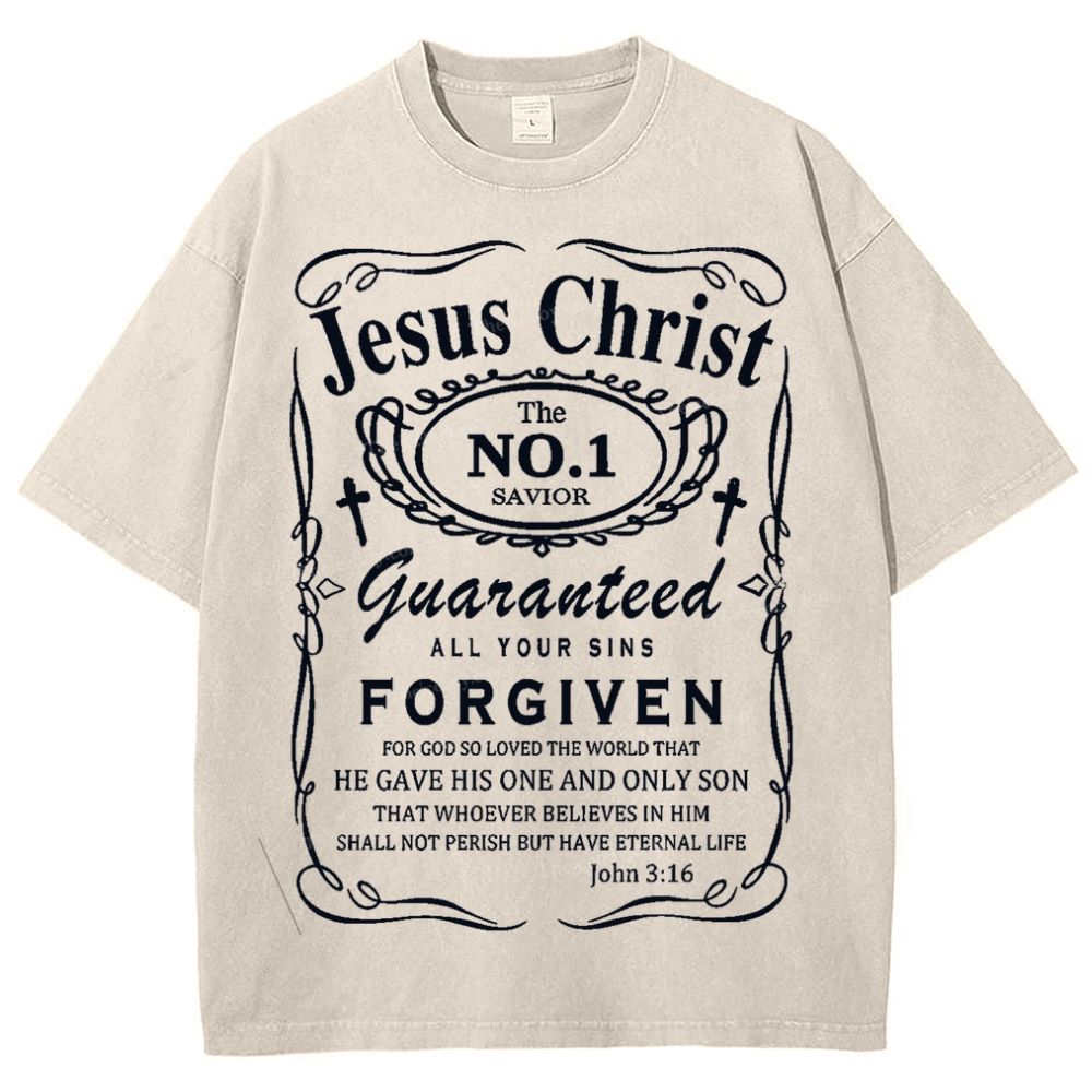 Jesus Christ Snowflake Vintage Washed T-Shirt