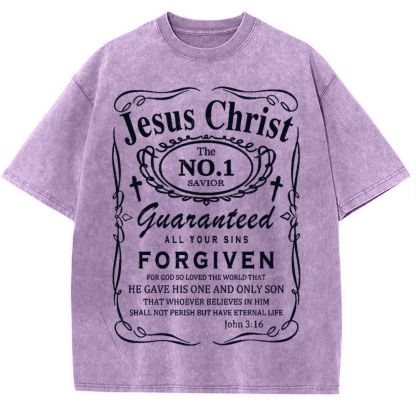 Jesus Christ Snowflake Vintage Washed T-Shirt