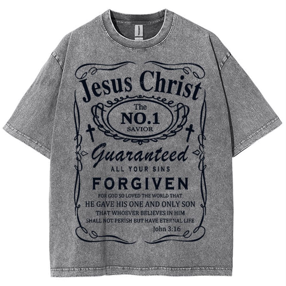 Jesus Christ Snowflake Vintage Washed T-Shirt