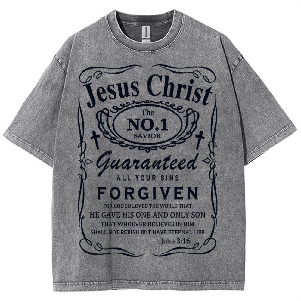 Jesus Christ Snowflake Vintage Washed T-Shirt