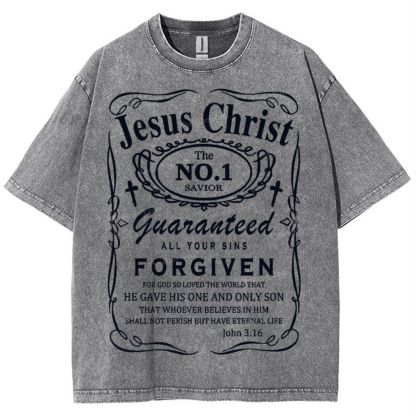 Jesus Christ Snowflake Vintage Washed T-Shirt