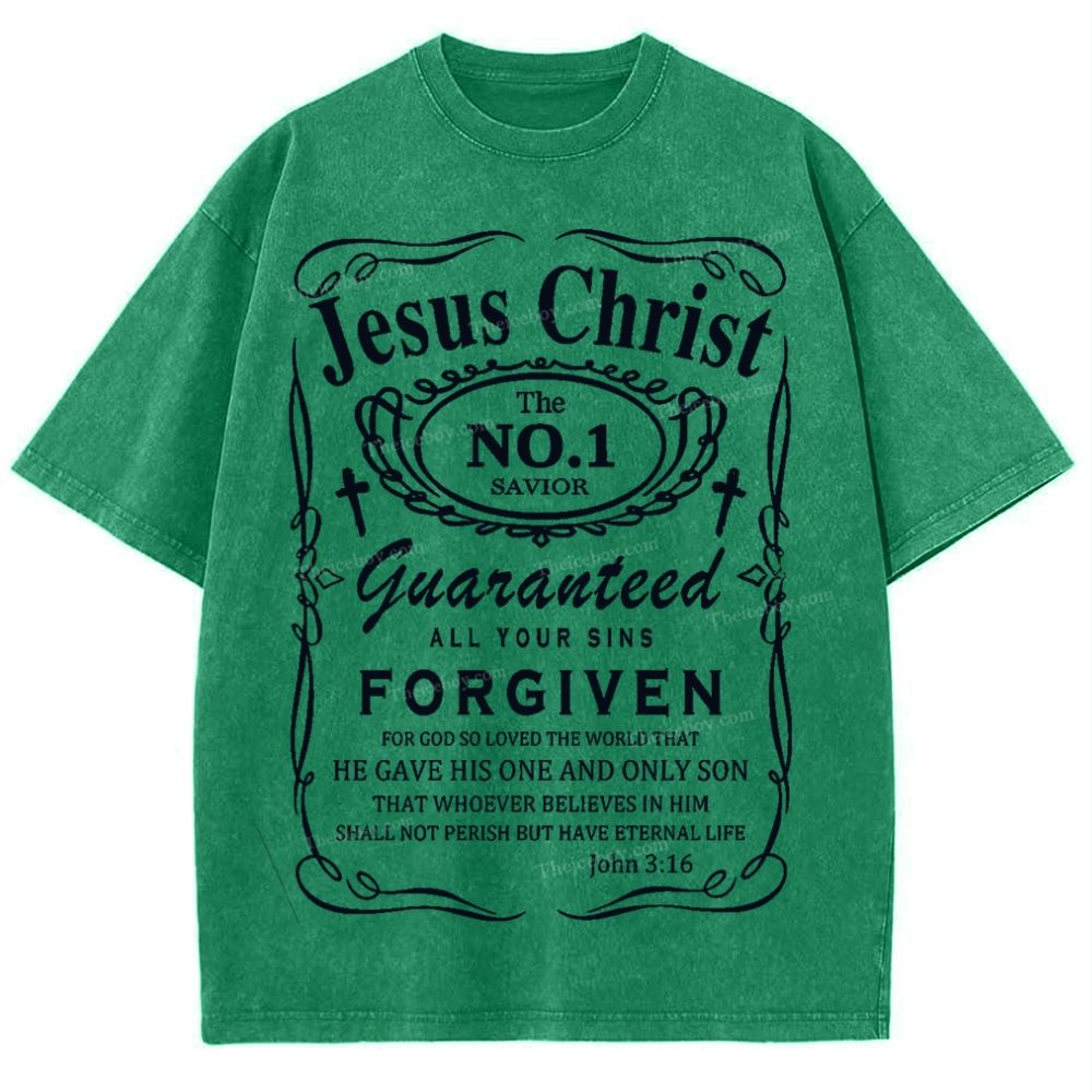 Jesus Christ Snowflake Vintage Washed T-Shirt