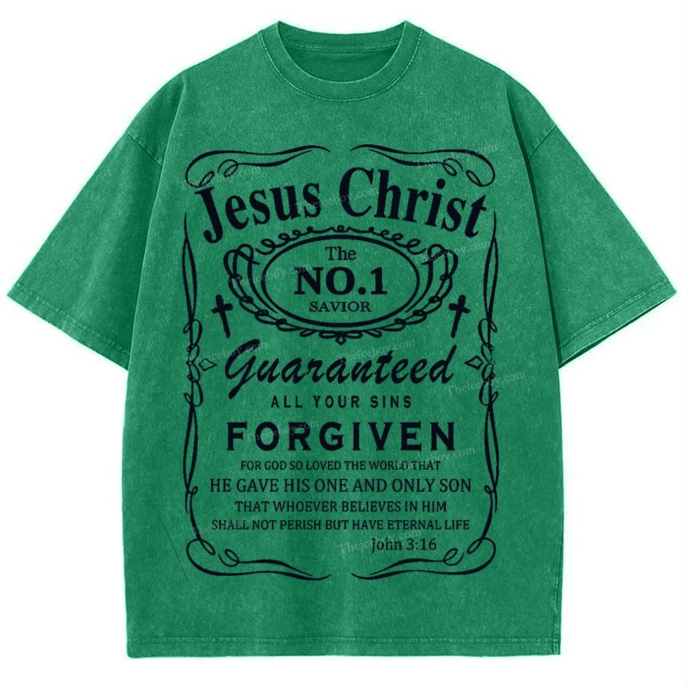 Jesus Christ Snowflake Vintage Washed T-Shirt