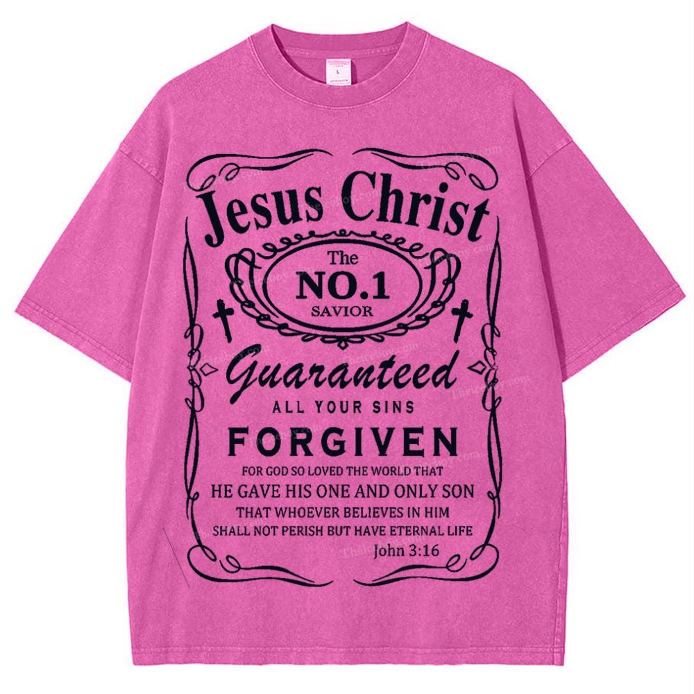 Jesus Christ Snowflake Vintage Washed T-Shirt