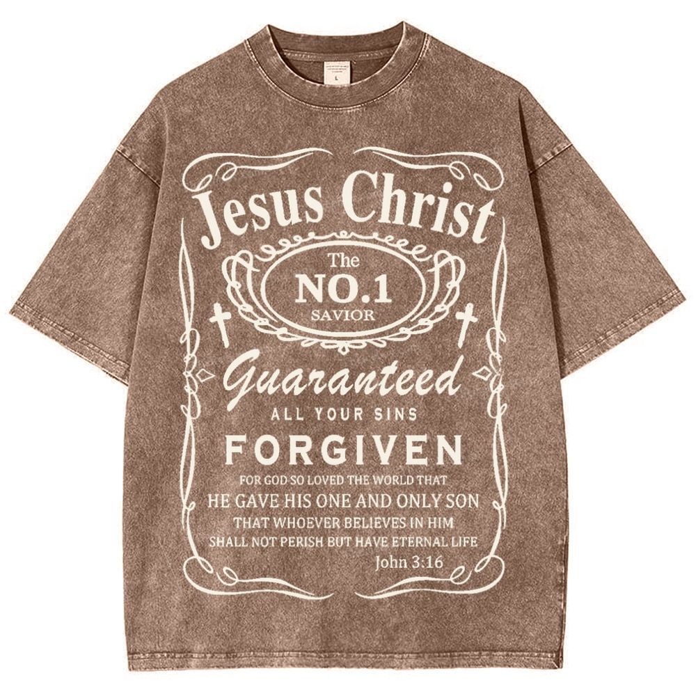 Jesus Christ Snowflake Vintage Washed T-Shirt