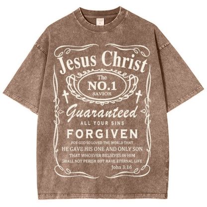 Jesus Christ Snowflake Vintage Washed T-Shirt