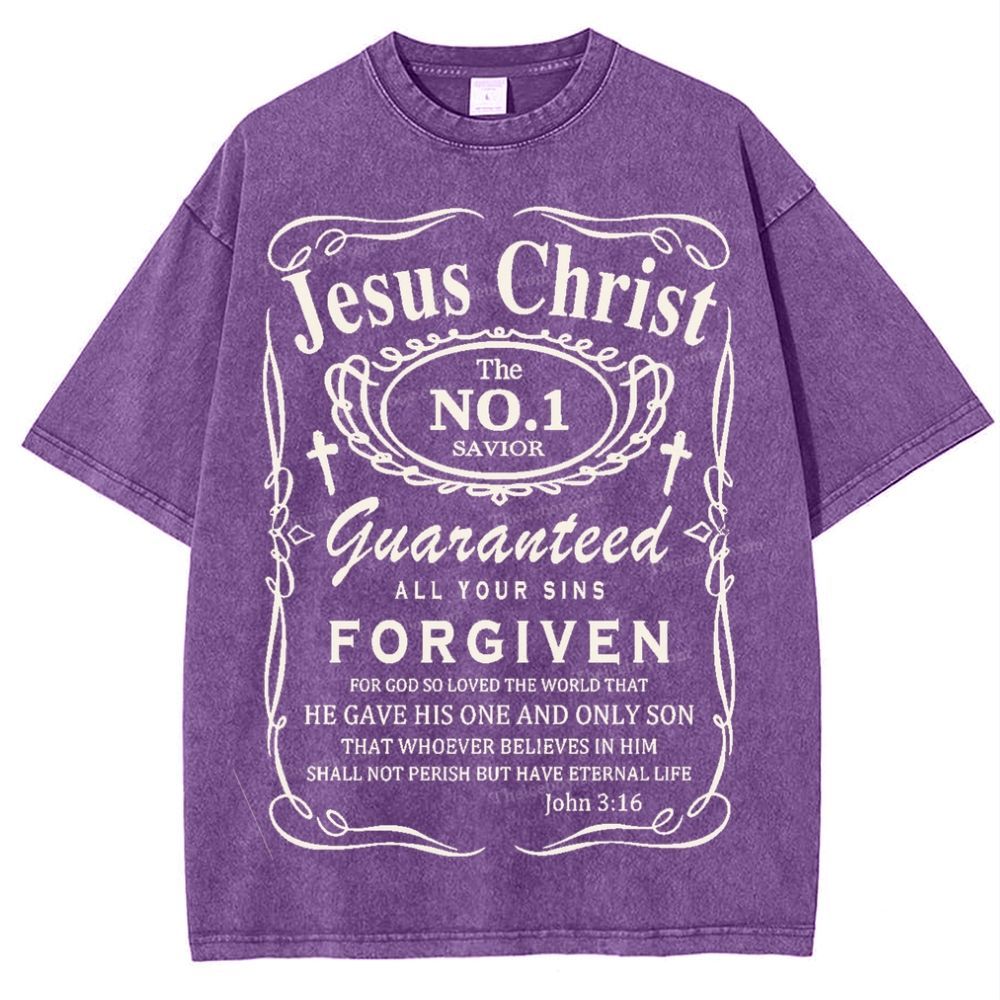 Jesus Christ Snowflake Vintage Washed T-Shirt