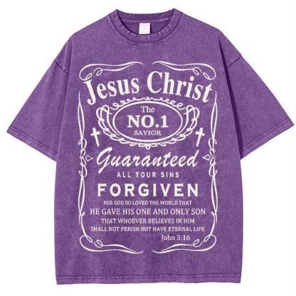 Jesus Christ Snowflake Vintage Washed T-Shirt