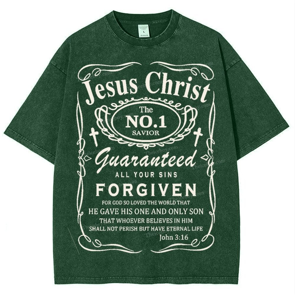 Jesus Christ Snowflake Vintage Washed T-Shirt