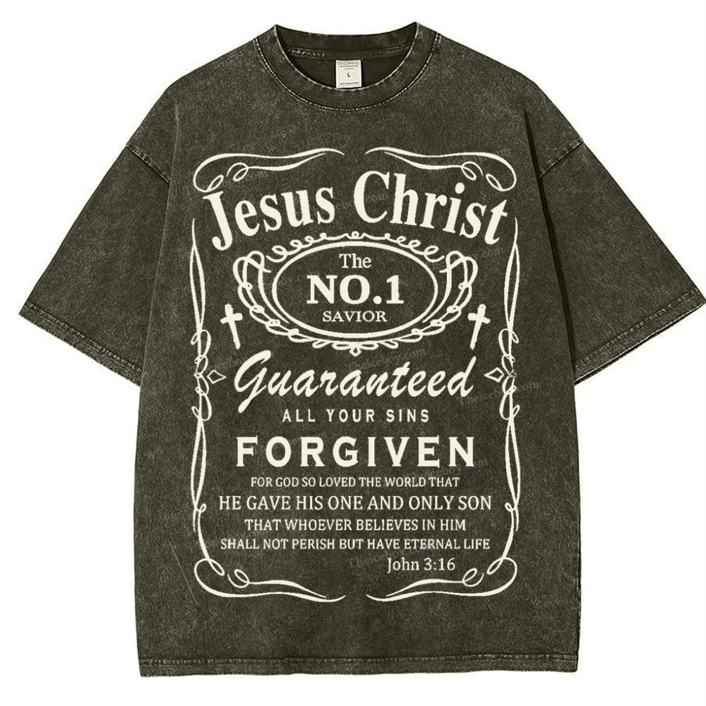 Jesus Christ Snowflake Vintage Washed T-Shirt