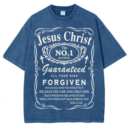 Jesus Christ Snowflake Vintage Washed T-Shirt