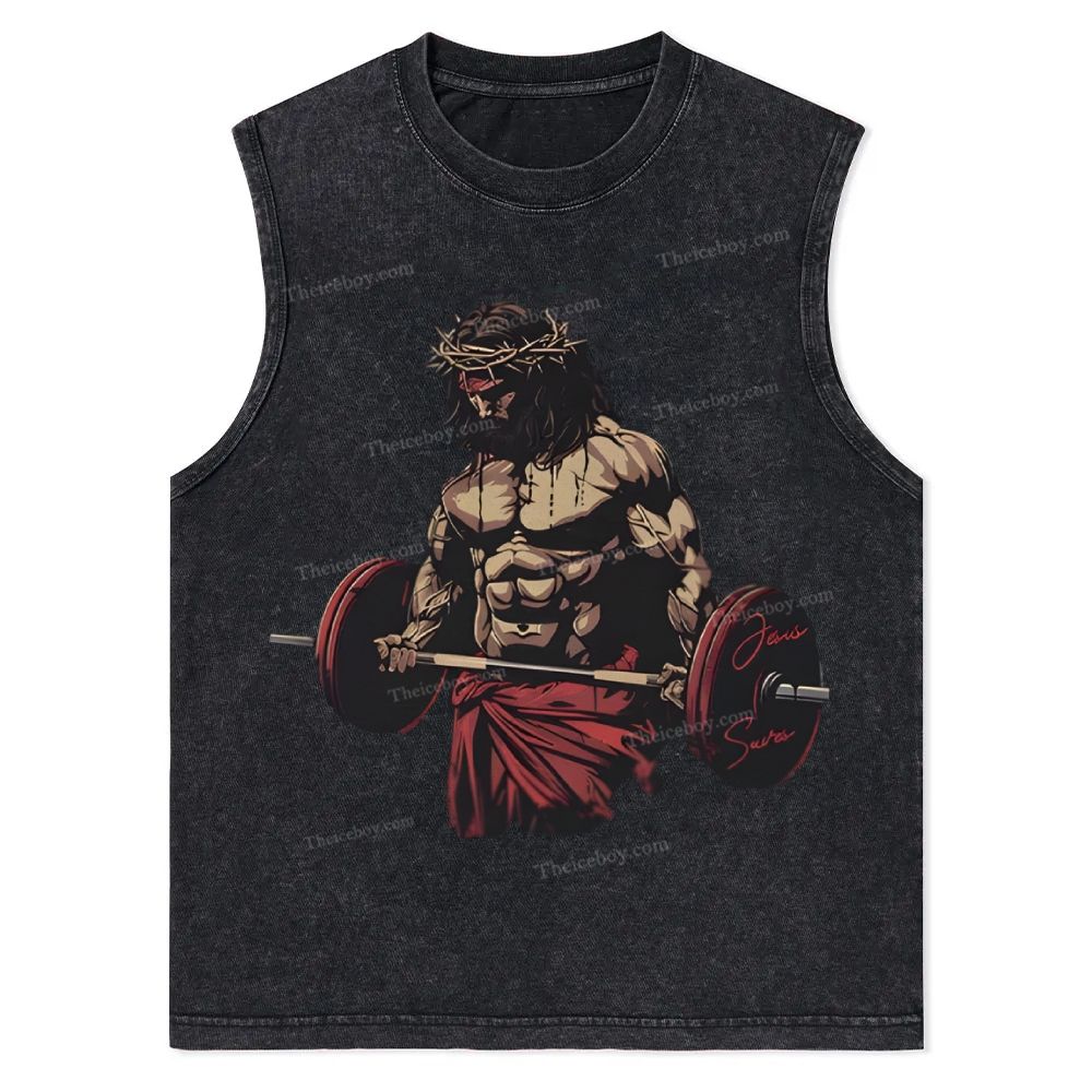 The Road to Rebirth - Jesus Leads the Way Christian Snowflake Washed Vest