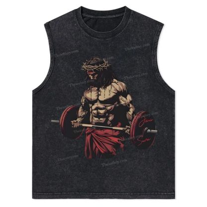 The Road to Rebirth - Jesus Leads the Way Christian Snowflake Washed Vest