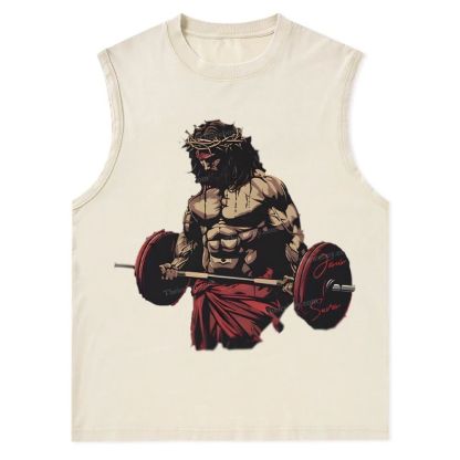 The Road to Rebirth - Jesus Leads the Way Christian Snowflake Washed Vest