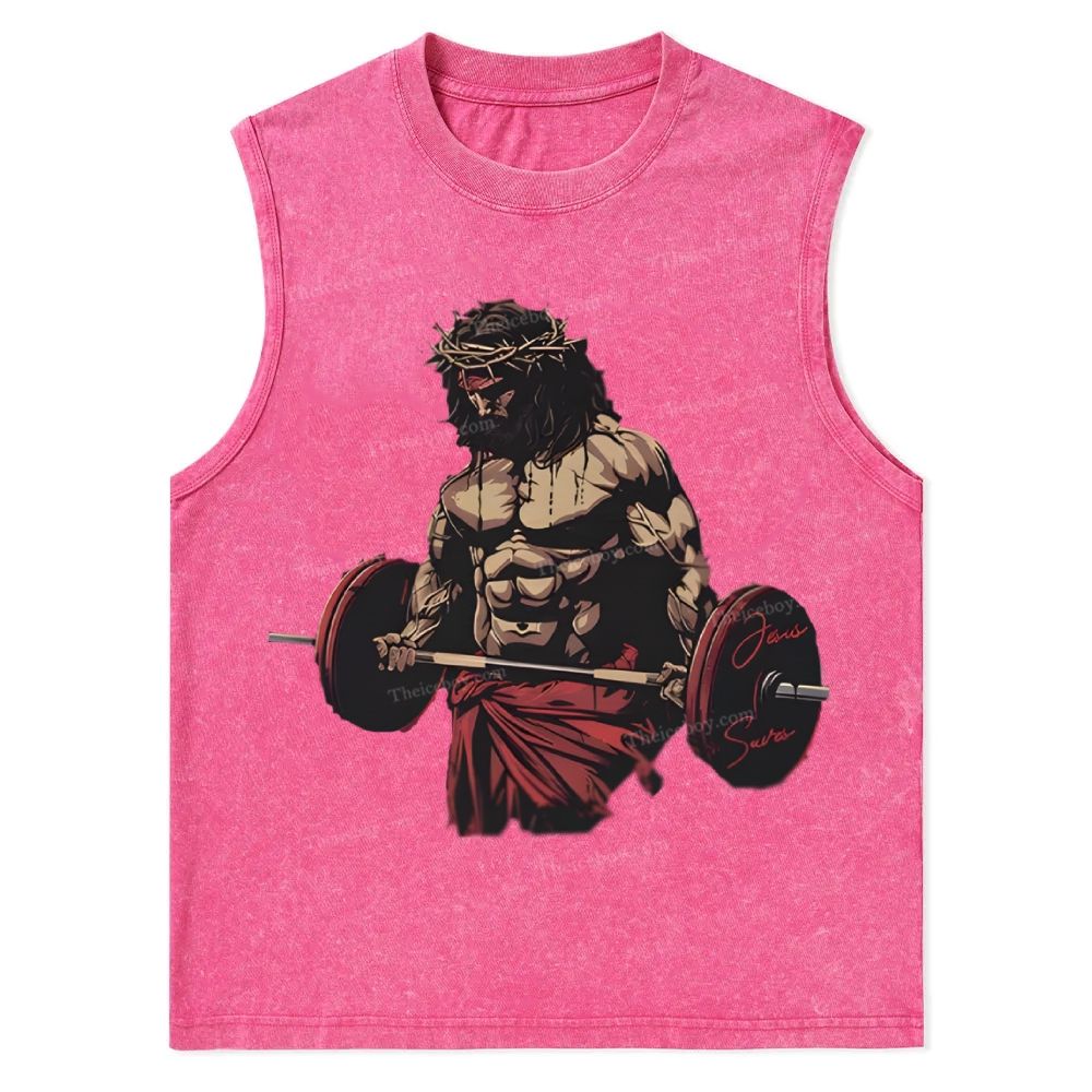 The Road to Rebirth - Jesus Leads the Way Christian Snowflake Washed Vest