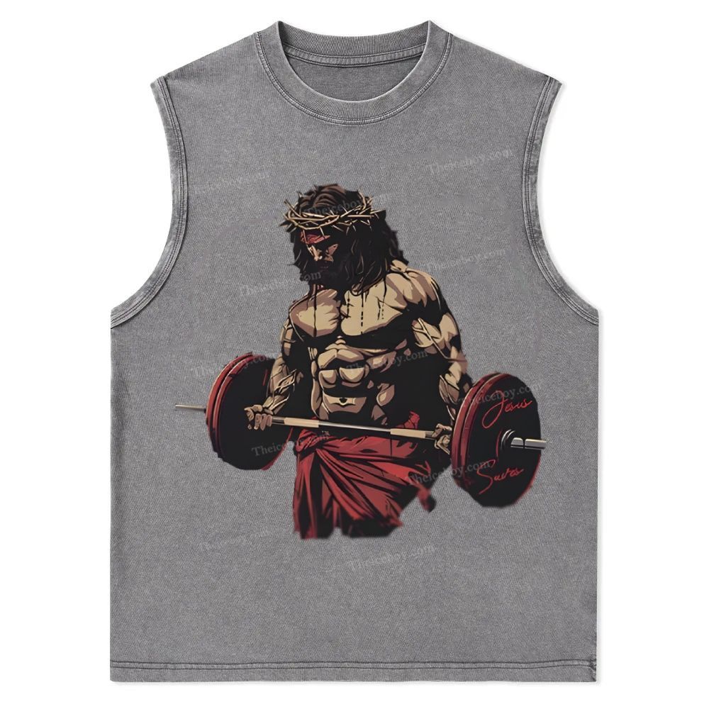 The Road to Rebirth - Jesus Leads the Way Christian Snowflake Washed Vest