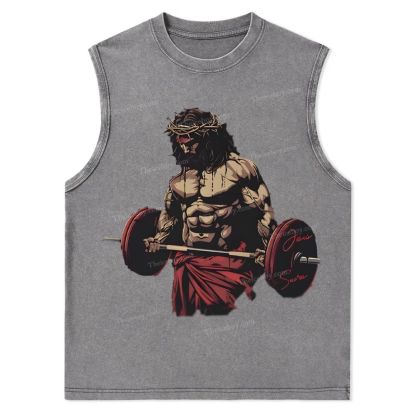 The Road to Rebirth - Jesus Leads the Way Christian Snowflake Washed Vest