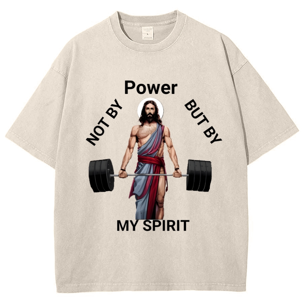 Not By Power But By My Spirit Snowflake Vintage Washed T-Shirt