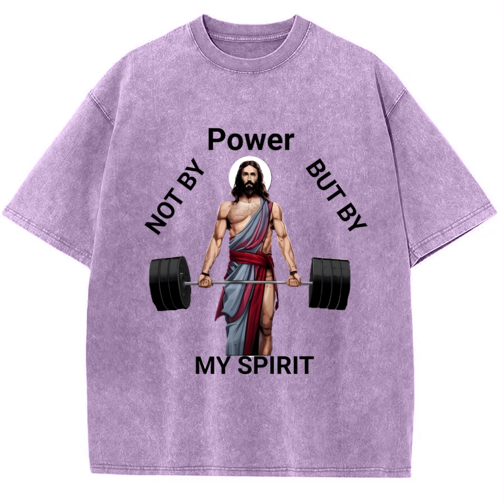 Not By Power But By My Spirit Snowflake Vintage Washed T-Shirt