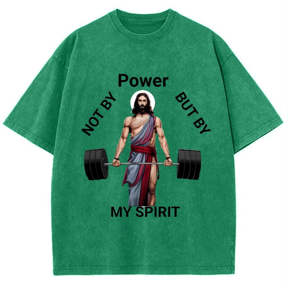 Not By Power But By My Spirit Snowflake Vintage Washed T-Shirt
