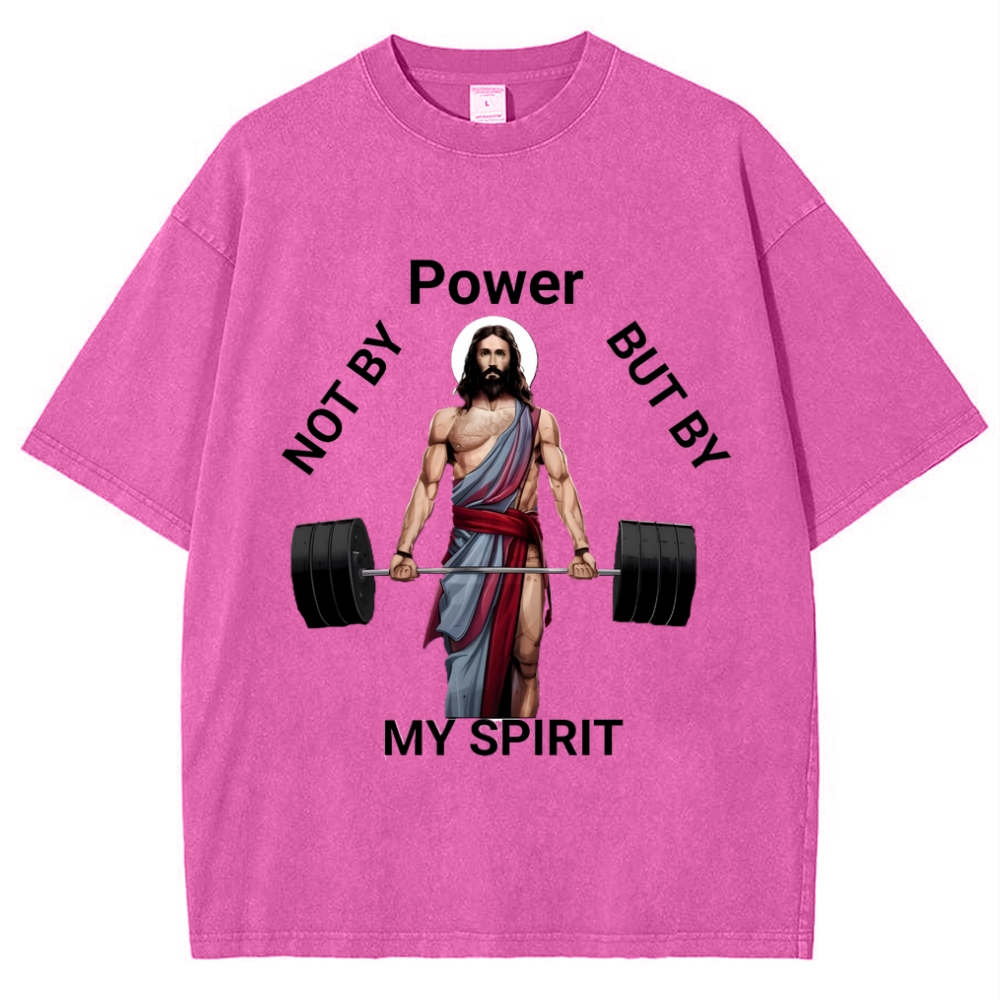 Not By Power But By My Spirit Snowflake Vintage Washed T-Shirt