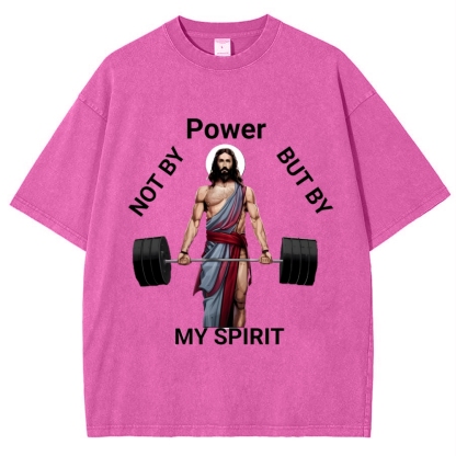 Not By Power But By My Spirit Snowflake Vintage Washed T-Shirt