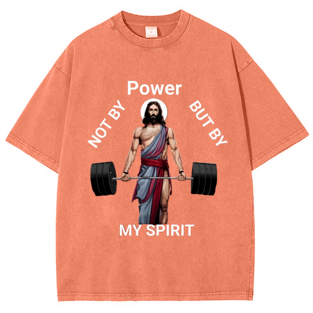 Not By Power But By My Spirit Snowflake Vintage Washed T-Shirt