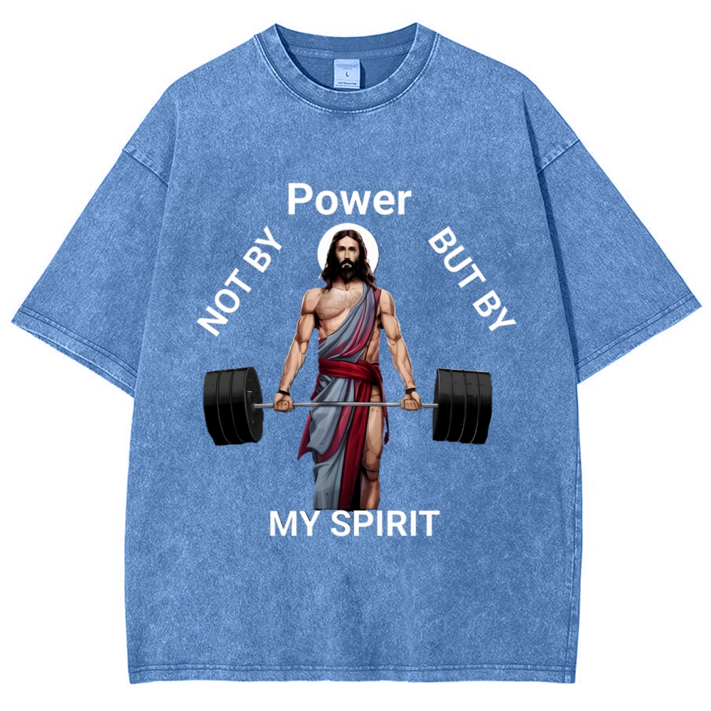 Not By Power But By My Spirit Snowflake Vintage Washed T-Shirt