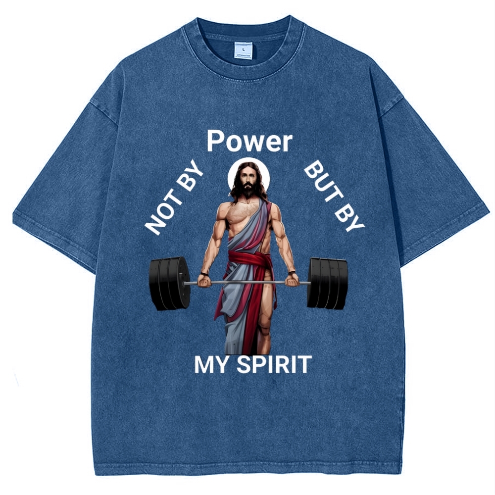 Not By Power But By My Spirit Snowflake Vintage Washed T-Shirt