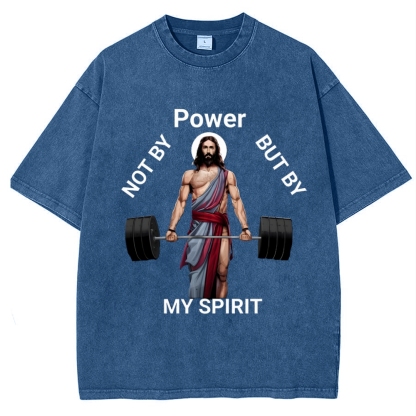 Not By Power But By My Spirit Snowflake Vintage Washed T-Shirt