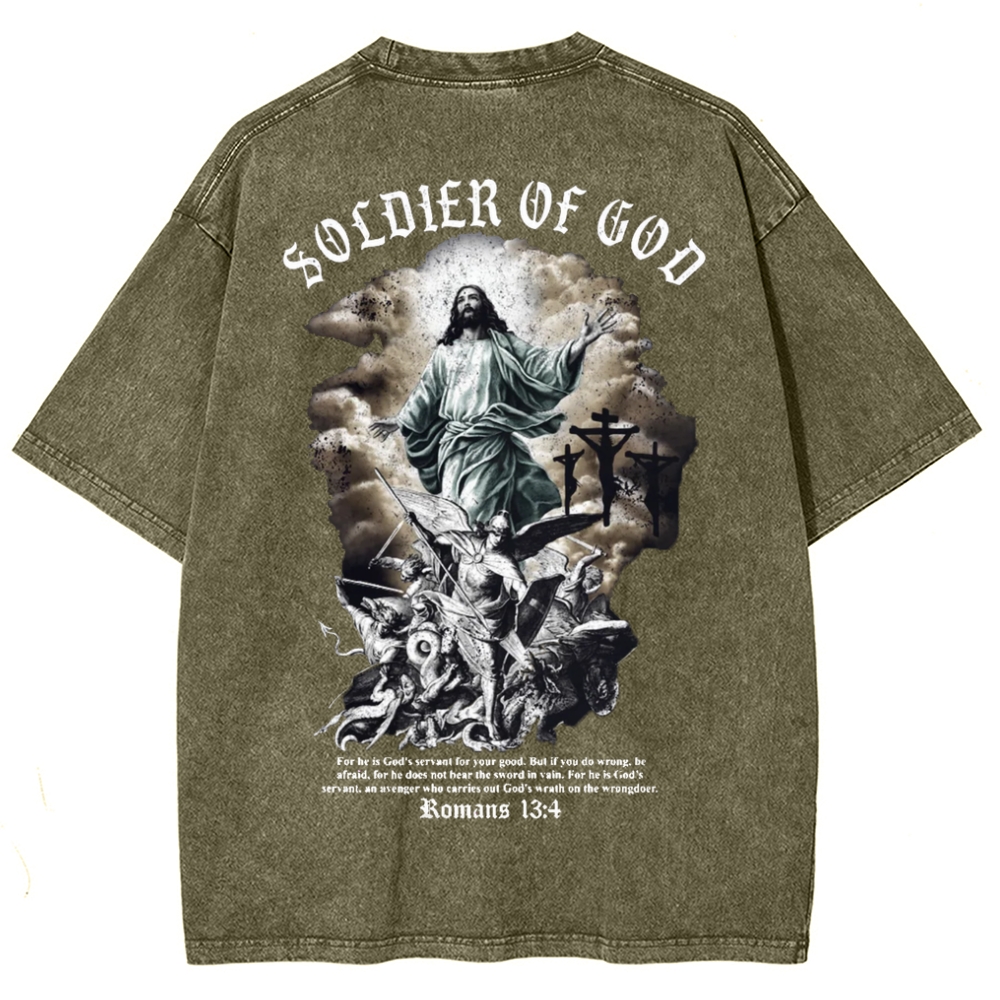 Socoler Of God Snowflake Vintage Washed T-Shirt
