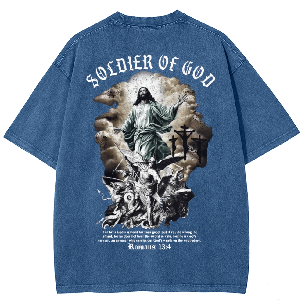 Socoler Of God Snowflake Vintage Washed T-Shirt