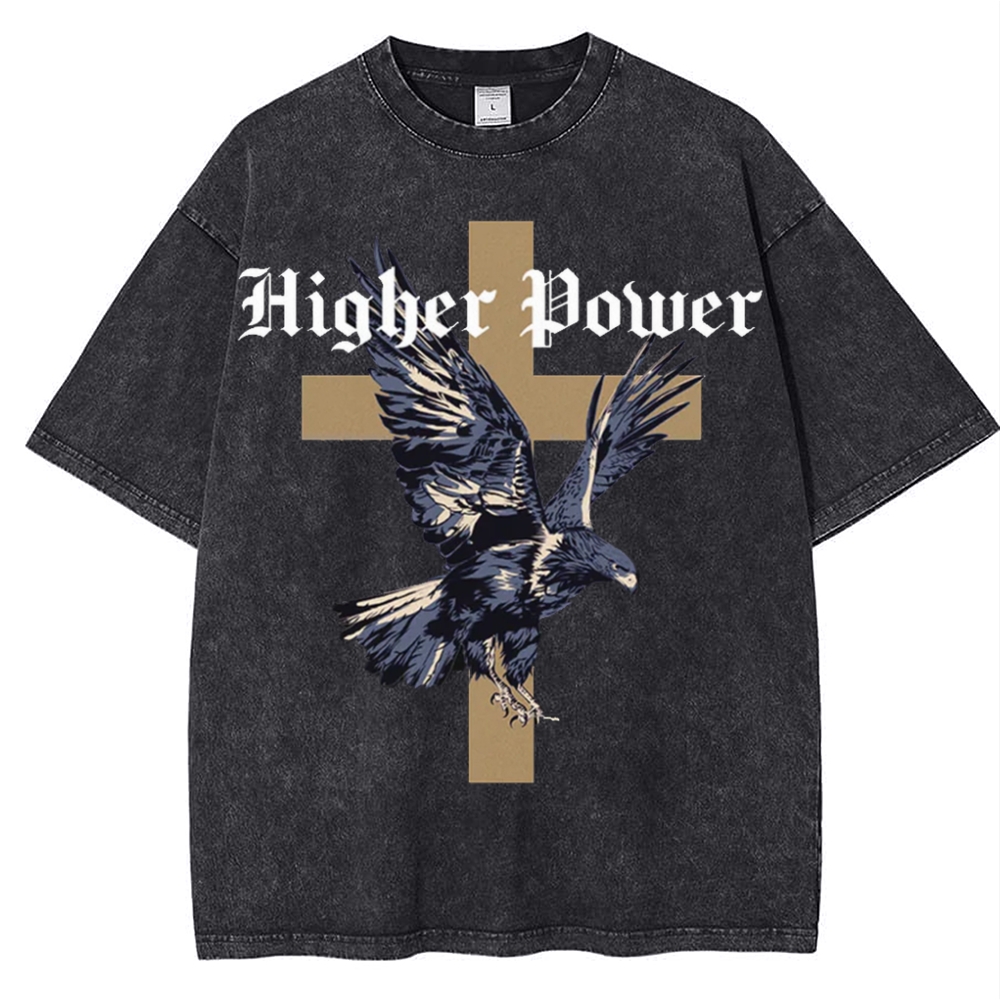 Higher power Snowflake Vintage Washed T-Shirt