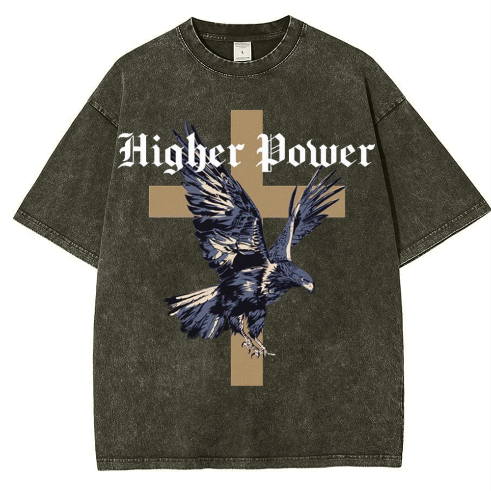 Higher power Snowflake Vintage Washed T-Shirt