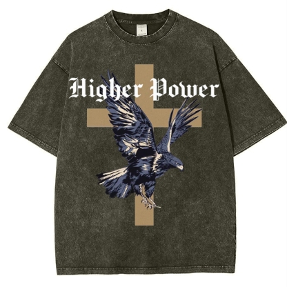 Higher power Snowflake Vintage Washed T-Shirt