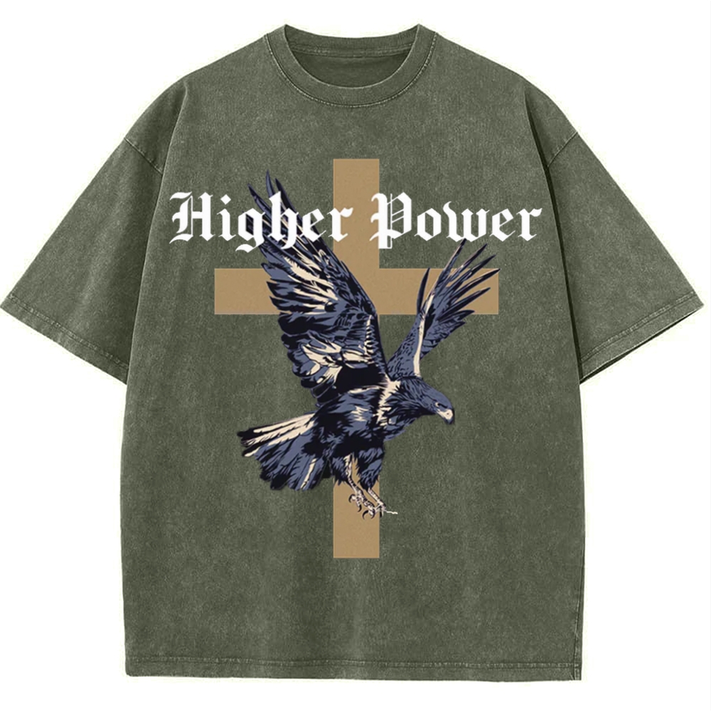 Higher power Snowflake Vintage Washed T-Shirt