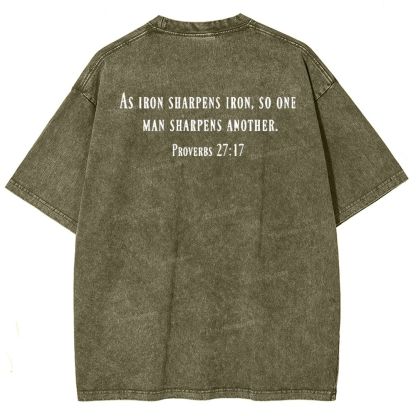As Iron Sharpen Iron Snowflake Vintage Cotton T-Shirt