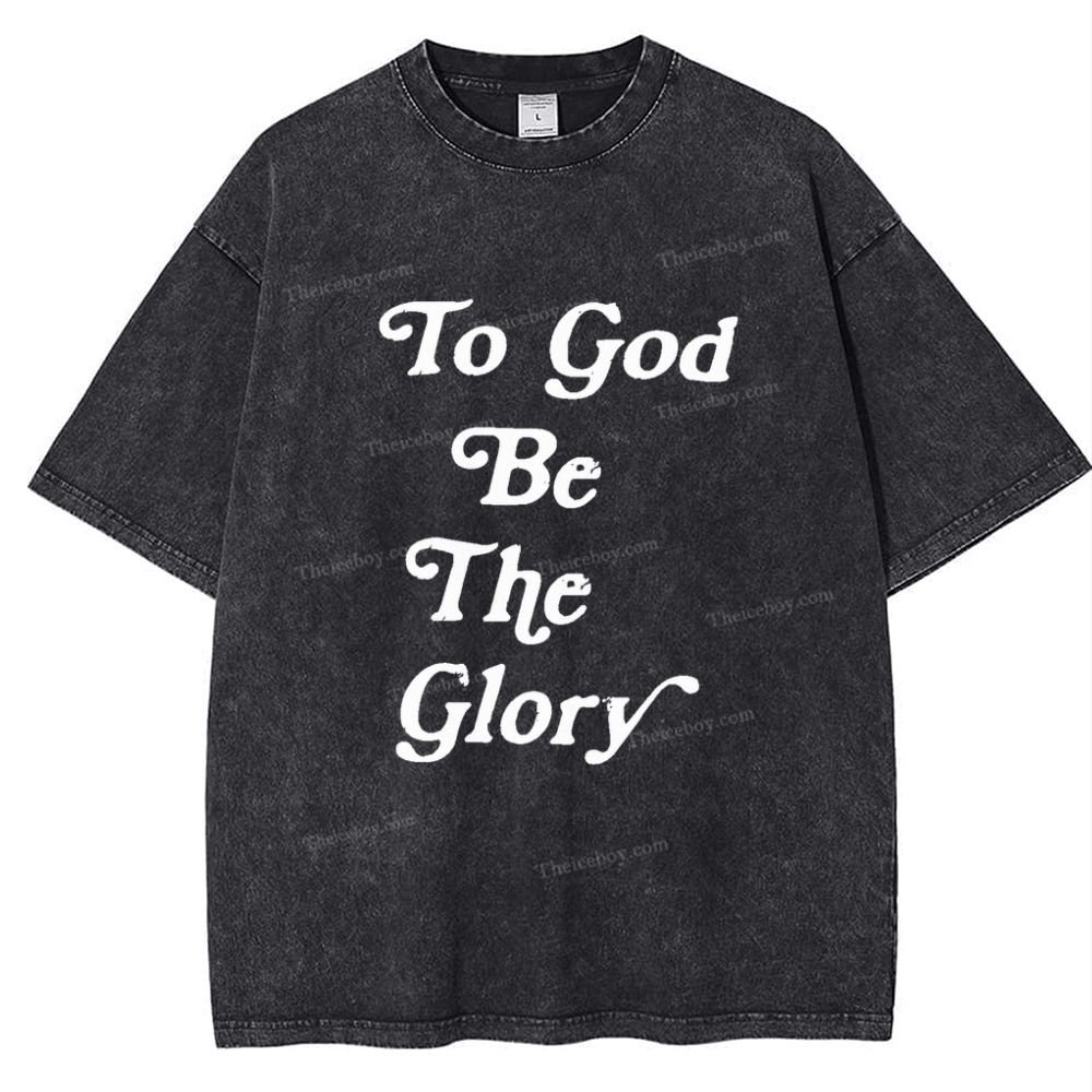 To God To Be Glory Snowflake Vintage Cotton T-Shirt