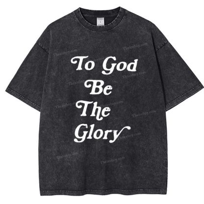 To God To Be Glory Snowflake Vintage Cotton T-Shirt