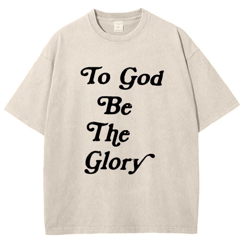 To God To Be Glory Snowflake Vintage Cotton T-Shirt